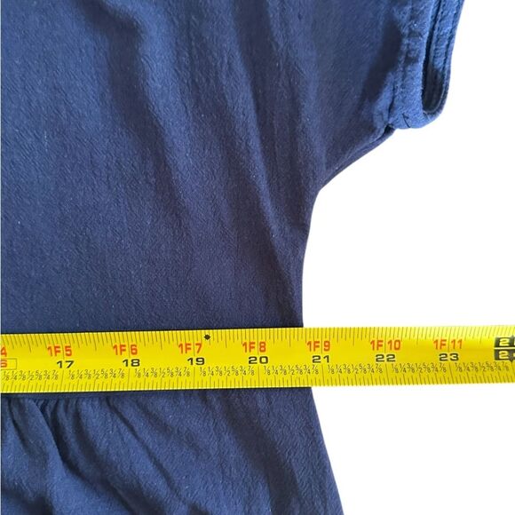 Women’s Crew Neck Cotton Blend Blue Dress with Pockets. Size XXL. Cotton Blend - Picture 5 of 8